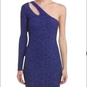 BCBGENERATION licorice texture 1shoulder mini NWT